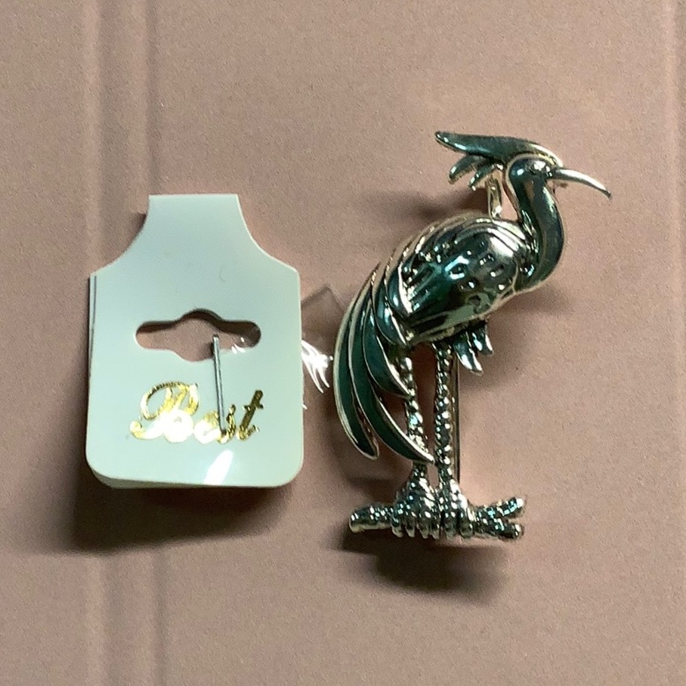 Rare Blue Herring Vintage Silver Plated Best Brand Brooch Pendant Combo